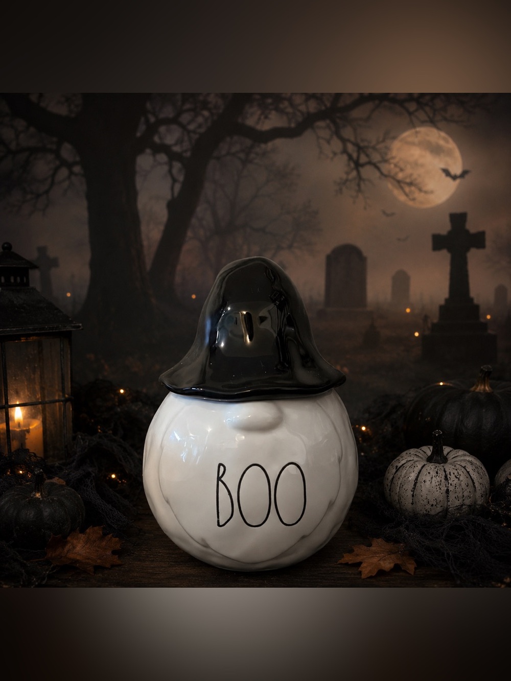 Rae Dunn Gnome BOO Candle